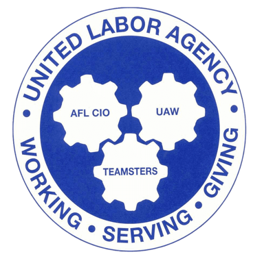 United Labor Agency; Working, Serving, Giving logo 